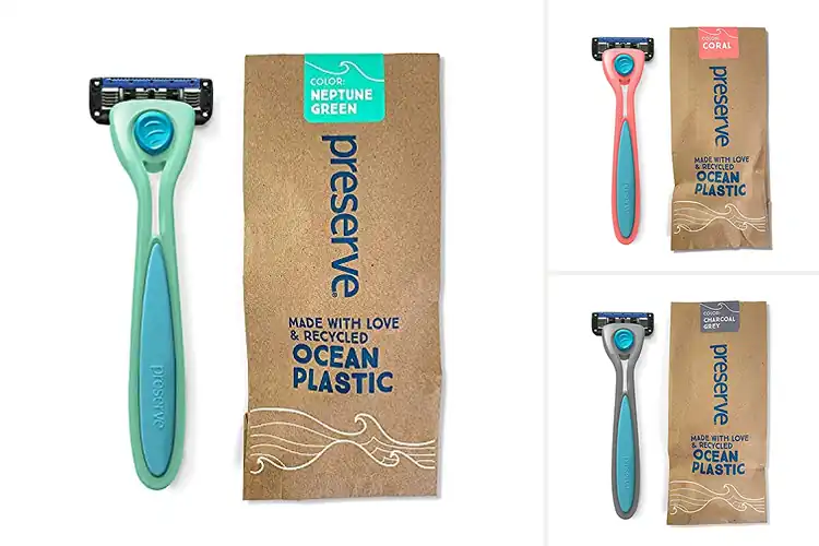 Detailed view of Best Eco Friendly Razor Made From Recycled Plastic